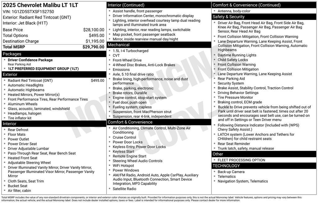 2025 Chevrolet Malibu 1LT