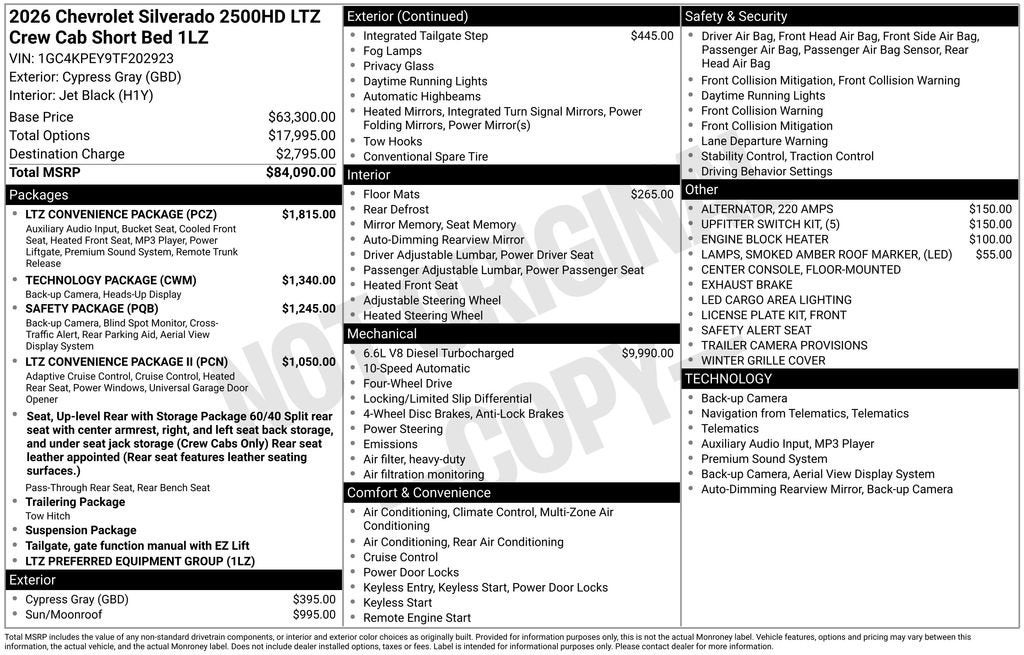2026 Chevrolet Silverado 2500 HD LTZ