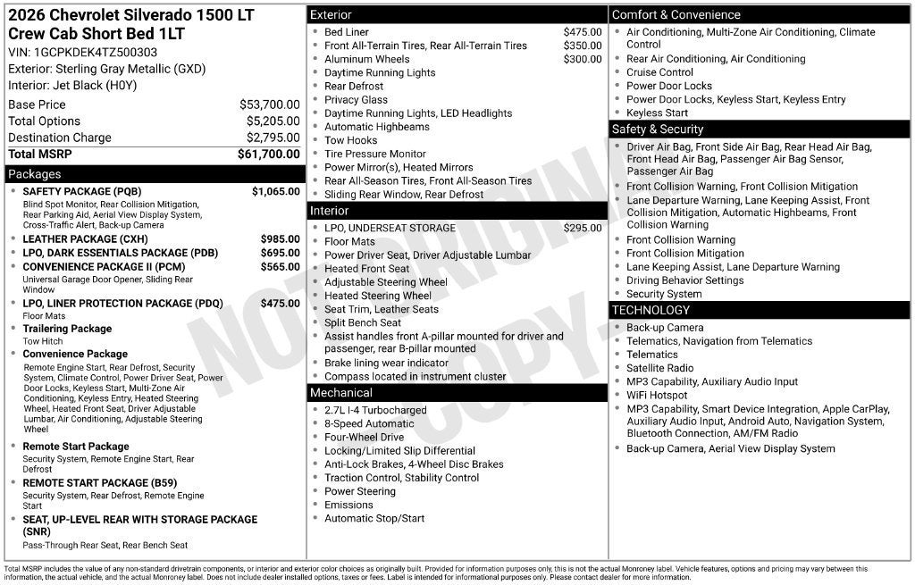 2026 Chevrolet Silverado 1500 LT