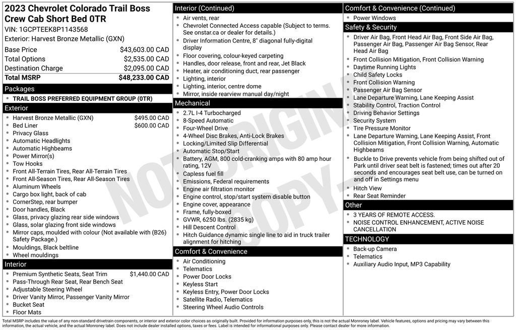 2023 Chevrolet Colorado Trail Boss