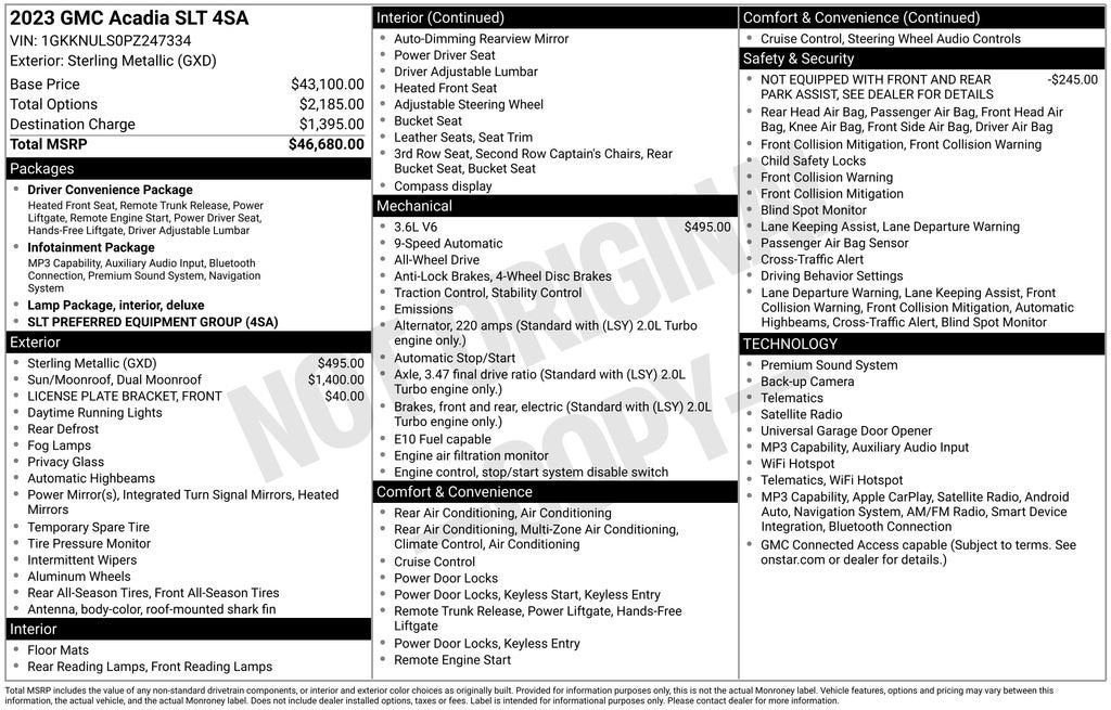2023 GMC Acadia SLT