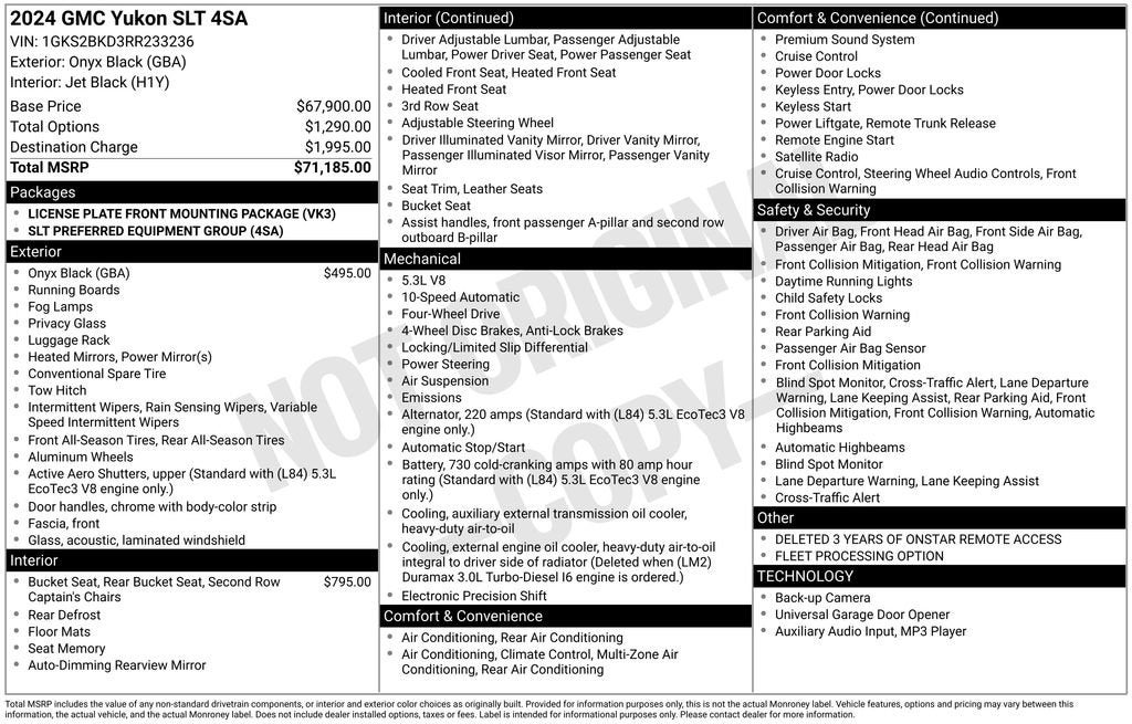 2024 GMC Yukon SLT