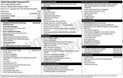 2026 Chevrolet Traverse Z71