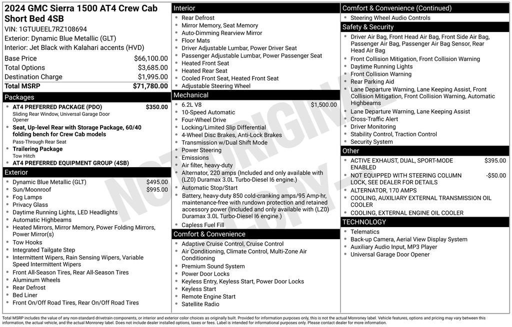2024 GMC Sierra 1500 AT4