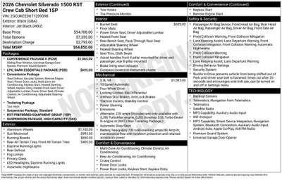 2026 Chevrolet Silverado 1500 RST