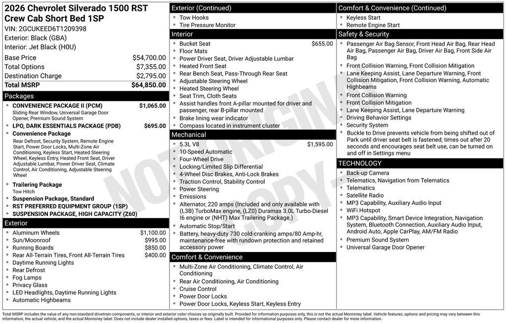 2026 Chevrolet Silverado 1500 RST
