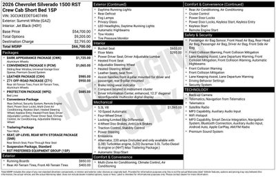 2026 Chevrolet Silverado 1500 RST