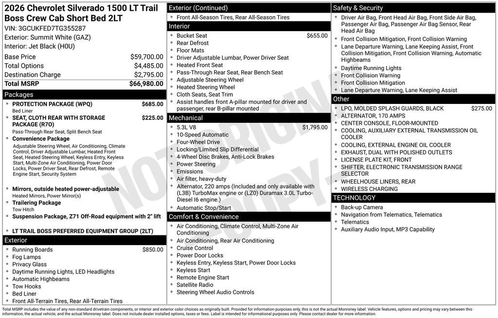 2026 Chevrolet Silverado 1500 LT Trail Boss