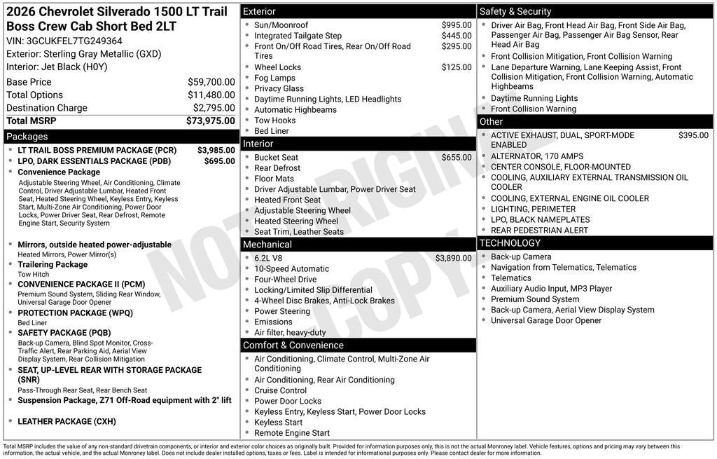 2026 Chevrolet Silverado 1500 LT Trail Boss