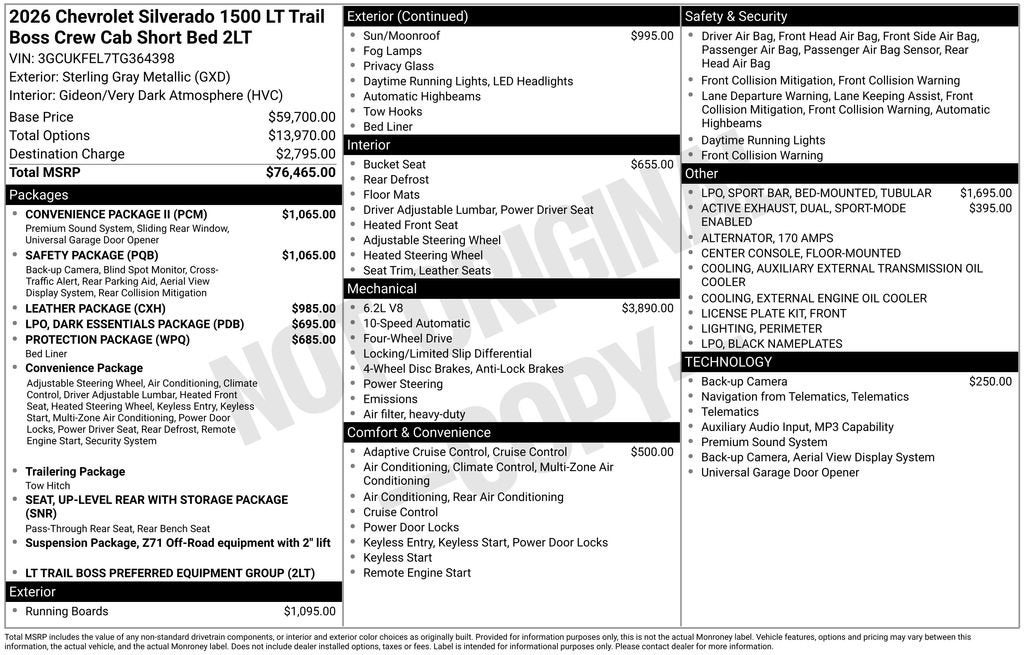 2026 Chevrolet Silverado 1500 LT Trail Boss