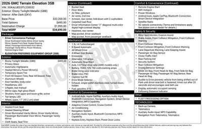 2026 GMC Terrain Elevation