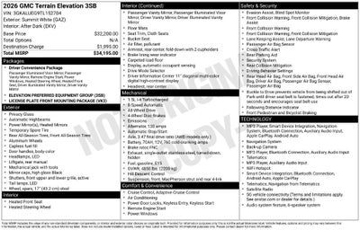 2026 GMC Terrain Elevation