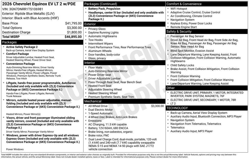 2026 Chevrolet Equinox EV LT