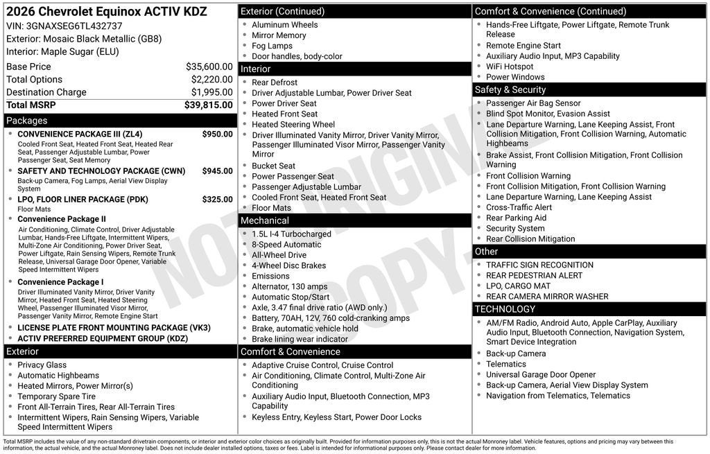 2026 Chevrolet Equinox ACTIV