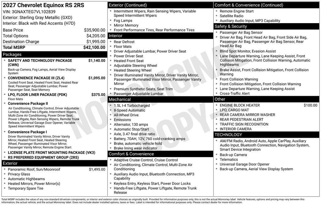2027 Chevrolet Equinox RS