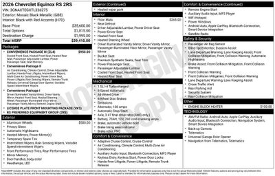 2026 Chevrolet Equinox RS