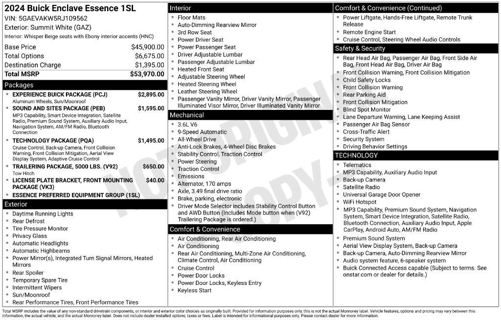 2024 Buick Enclave Essence