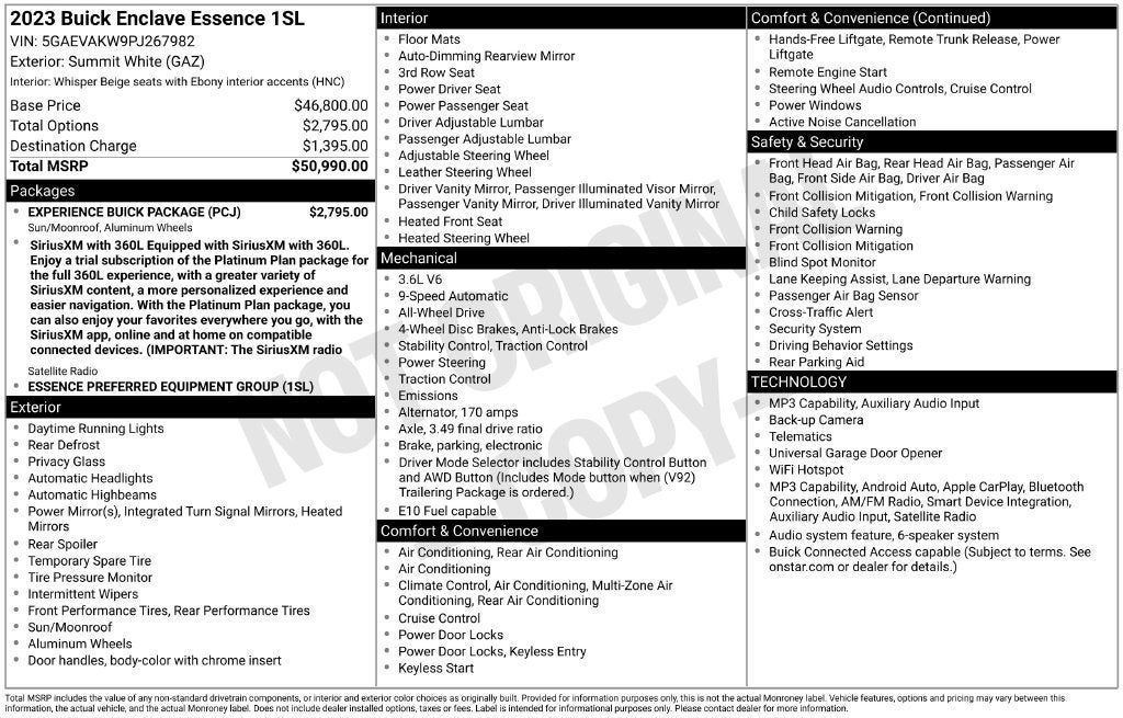 2023 Buick Enclave Essence