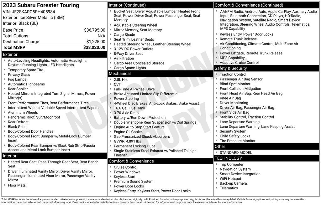 2023 Subaru Forester Touring