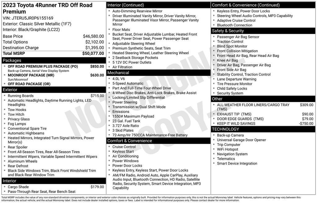 2023 Toyota 4Runner TRD Off Road Premium