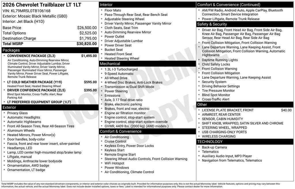 2026 Chevrolet Trailblazer LT