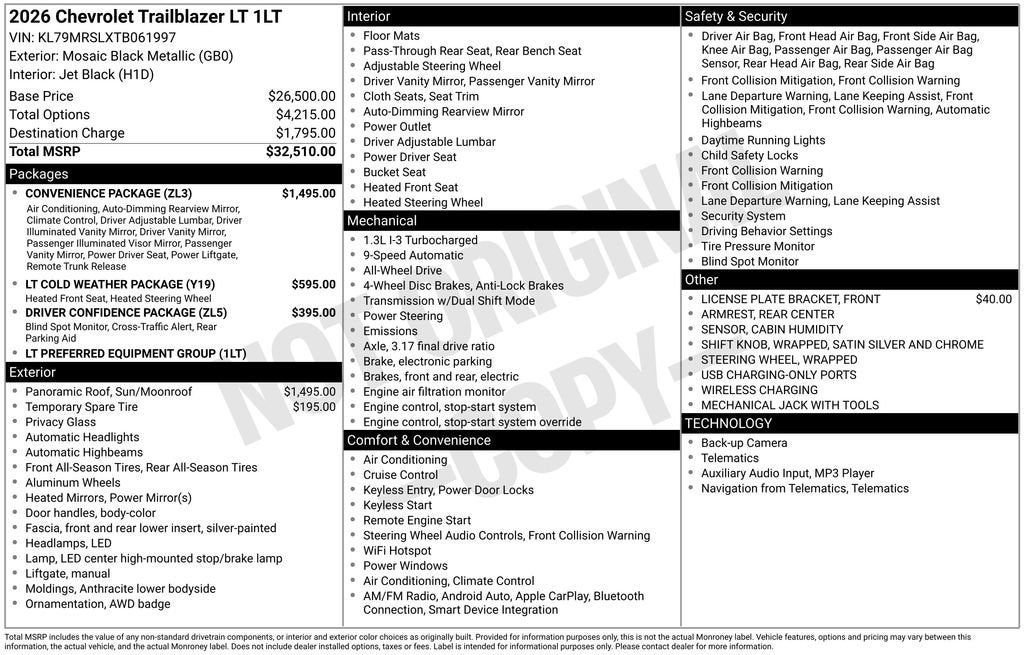 2026 Chevrolet Trailblazer LT