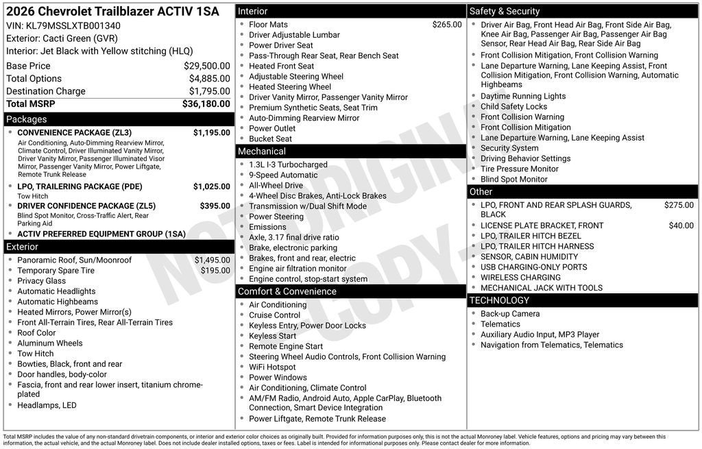 2026 Chevrolet Trailblazer ACTIV